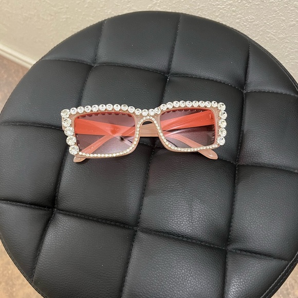 Bling Sunglasses Pinkish/ Nude in color - Picture 2 of 3